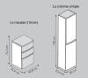 La colonne haute et le meuble bas 3 tiroirs